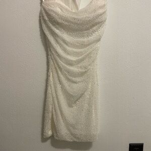 Windsor Ivory Beaded Mini Dress